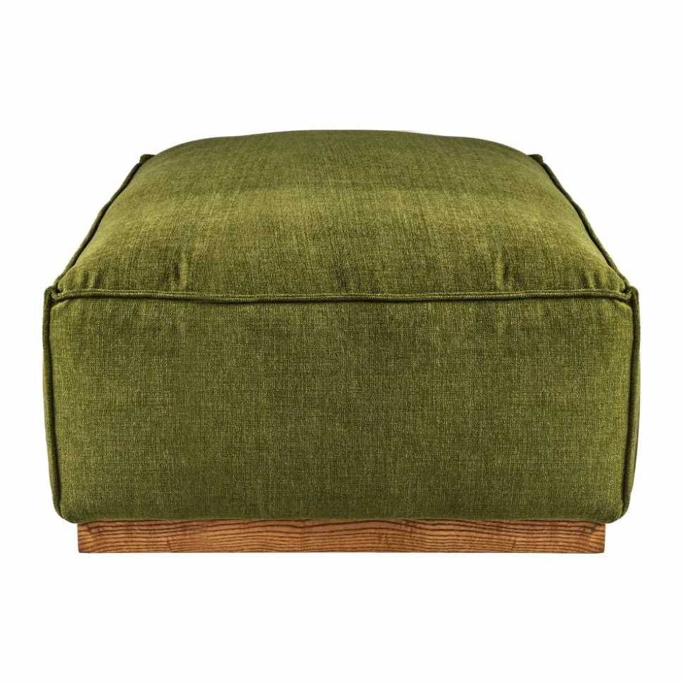 Bergsdal fotpall Luiza Green 3975-ekbetsad ask