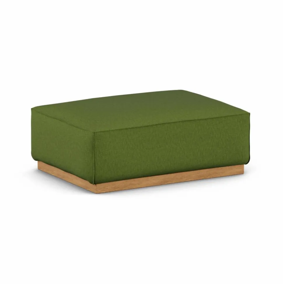 Bergsdal fotpall Luiza Green 3975-ekbetsad ask