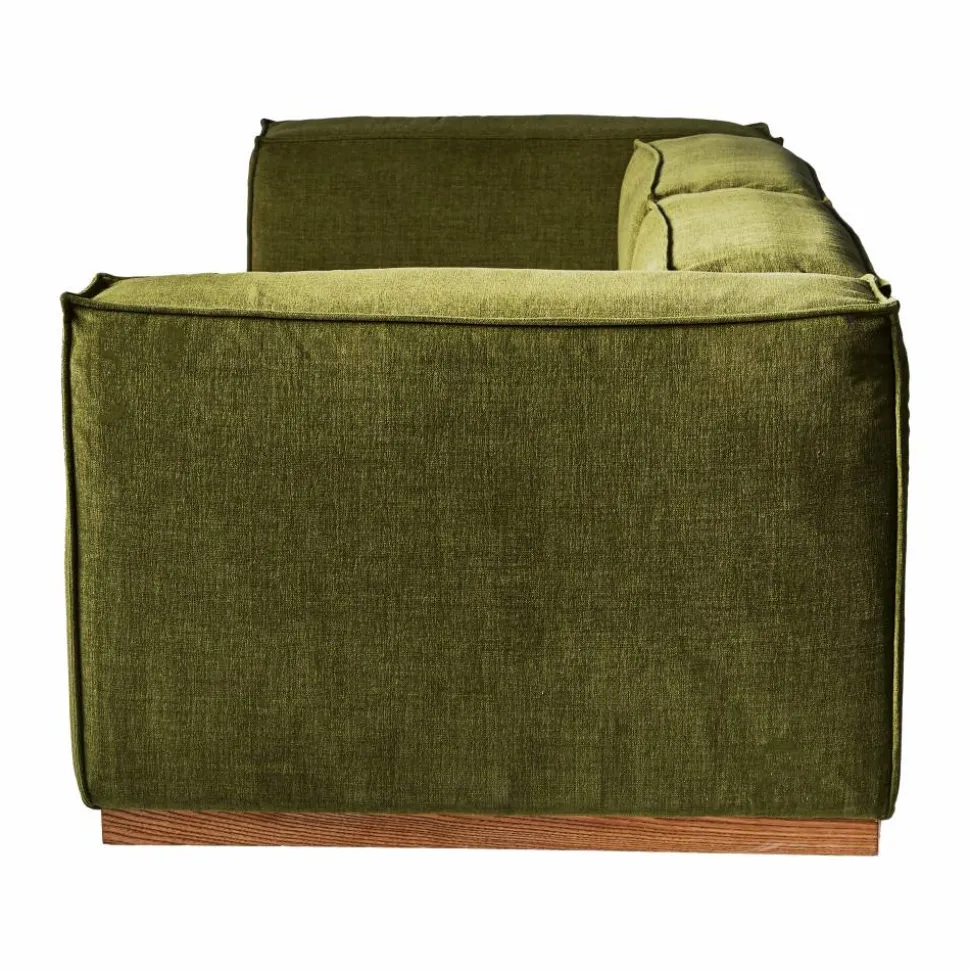 Bergsdal soffa Luiza Green 3975-ekbetsad ask 3-sits