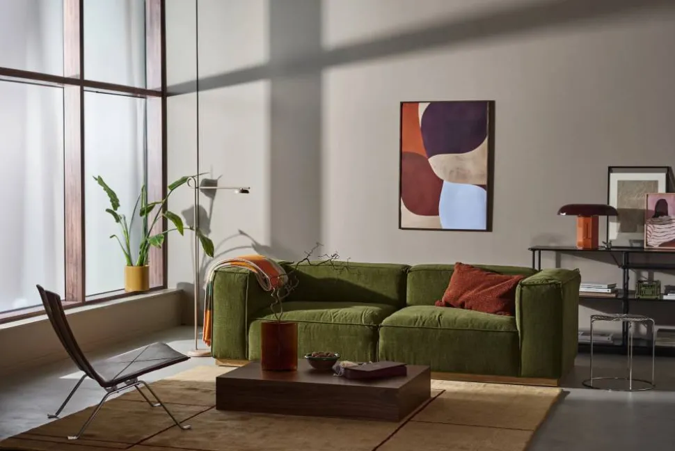 Bergsdal soffa Luiza Green 3975-ekbetsad ask 3-sits