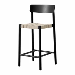 Betty TK12 Counter Chair barstol 65 cm Naturfärgat lin-svartlackad ask