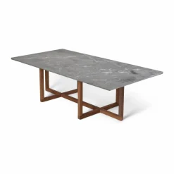 Big Ninety soffbord 70x140 cm smoked oak underrede Grå marmor