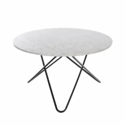 Big O Table matbord Marmor carrara svart stativ