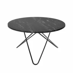 Big O Table matbord Marmor marquina svart stativ