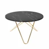 Big O Table matbord Marmor marquina mässingsstativ