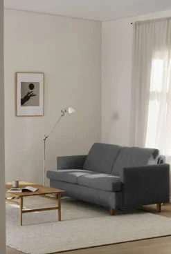 Binga 2 5-sits bäddsoffa Caleido Grey 1240-mörkbetsad ask