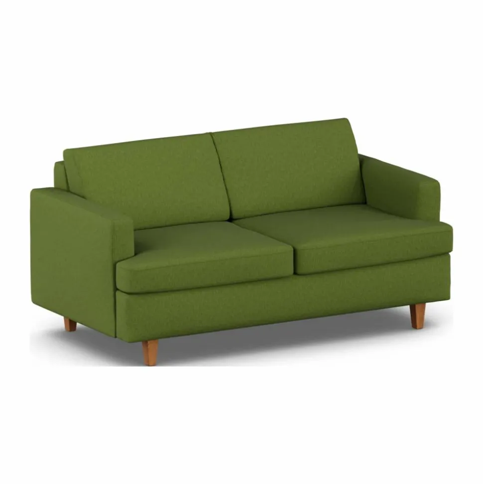 Binga 2 5-sits bäddsoffa Luiza Green 3975-mörkbetsad ask