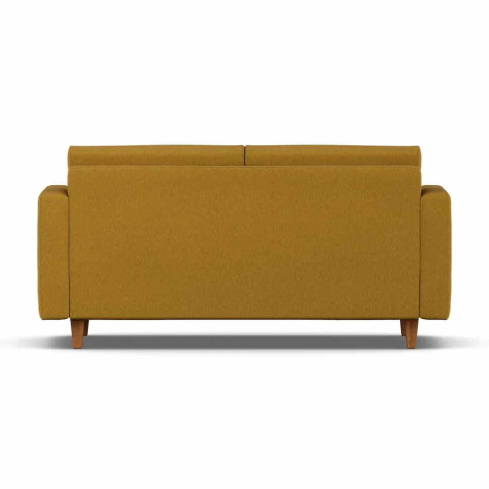 Binga 2 5-sits bäddsoffa Luiza Mustard 3972-mörkbetsad ask