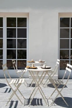 Bistro bord 117x77 cm + 4 stolar Latte beige