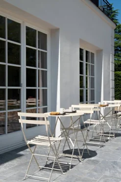 Bistro bord 117x77 cm + 4 stolar Latte beige