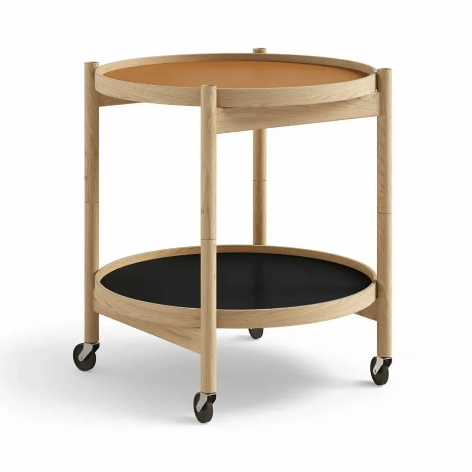 Bølling Tray Table model 50 rullbord clay oljat ekstativ