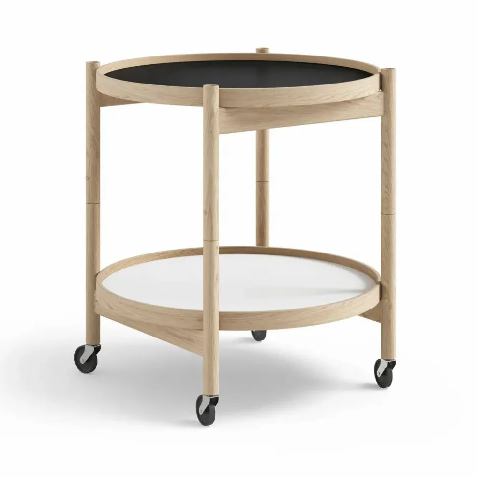 Bølling Tray Table model 50 rullbord base obehandlat ekstativ