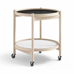 Bølling Tray Table model 50 rullbord base obehandlat bokstativ