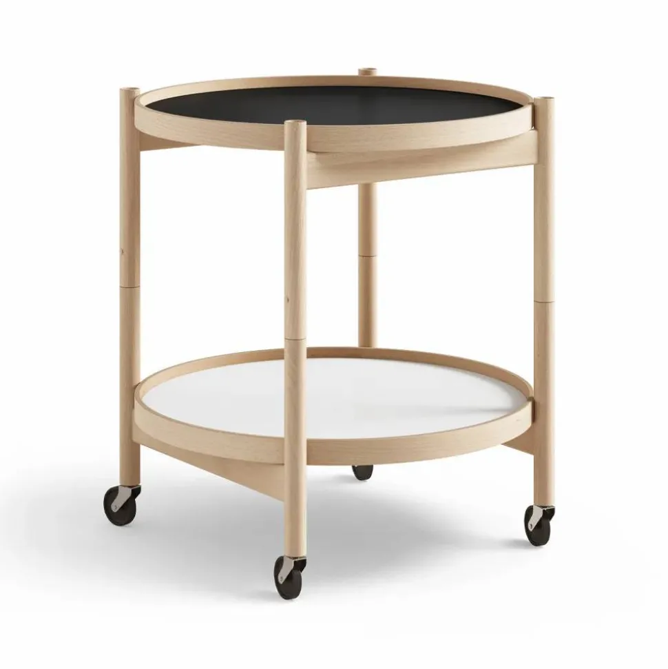 Bølling Tray Table model 50 rullbord base oljat bokstativ