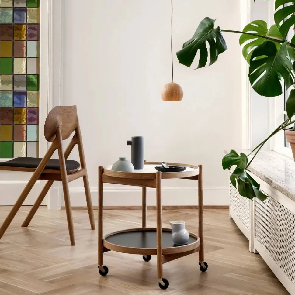 Bølling Tray Table model 50 rullbord clay oljat bokstativ