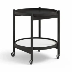 Bølling Tray Table model 50 rullbord base svartlackat ekstativ