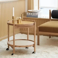 Bølling Tray Table model 50 rullbord base svartlackat ekstativ