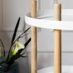 Block bord Ø45 cm Vit