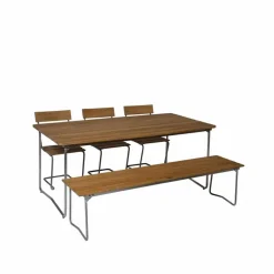 B31 matbord 170x92 cm Ek olja-varmförzinkat stativ