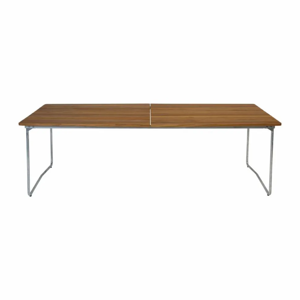 B31 matbord 230x92 cm Obehandlad teak- varmförzinkad stativ