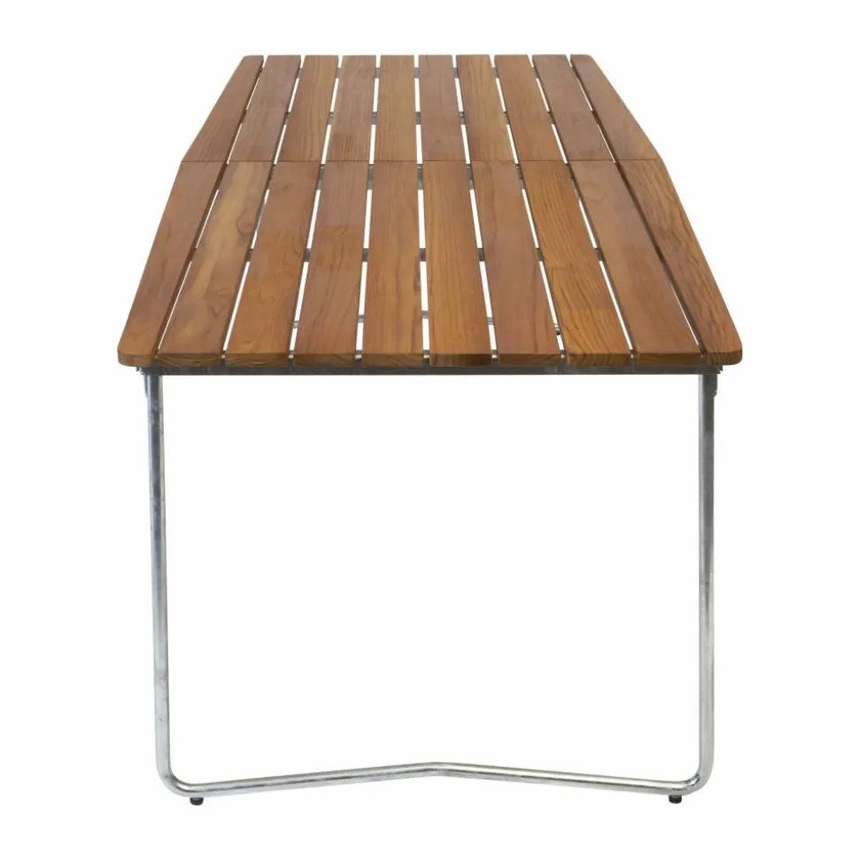 B31 matbord 230x92 cm Obehandlad teak- varmförzinkad stativ