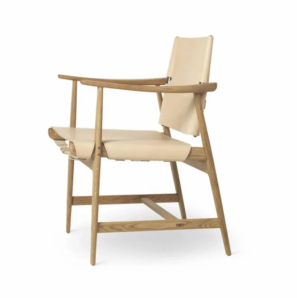 BM1106 Huntsman Chair natur-oljad ek-rostfritt stål