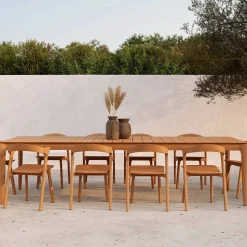 Bok outdoor matbord teak 250x100 cm