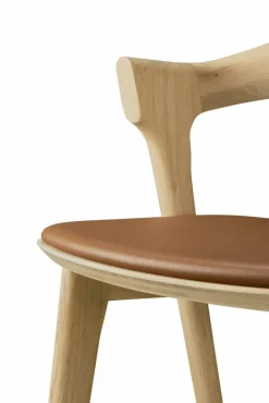 Bok barstol Lackerad ek-läder Cognac 75 cm