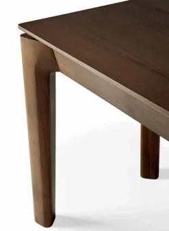 Bok bänk Mörkbetsad teak 126 cm