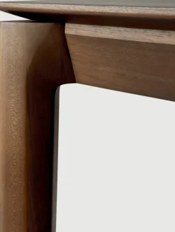 Bok bänk Mörkbetsad teak 166 cm