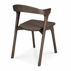 Bok stol Brun ek-tyg warm brown