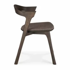 Bok stol Brun ek-tyg warm brown