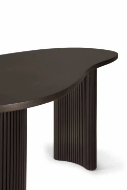 Boomerang skrivbord Mörkbrunbetsad mahogny 160x83x76 cm