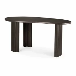 Boomerang skrivbord Mörkbrunbetsad mahogny 160x83x76 cm