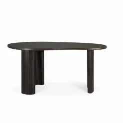 Boomerang skrivbord Mörkbrunbetsad mahogny 160x83x76 cm