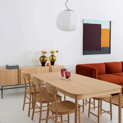 Boss sideboard ek ljus 3 dörrar metallstativ