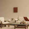 Brasilia soffa 2-sits Dark oak-Nature sheepskin curly