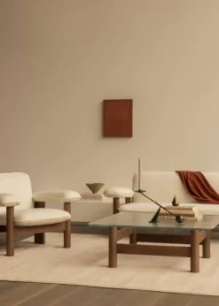 Brasilia soffa 2-sits Dark oak-Sahara sheepskin curly