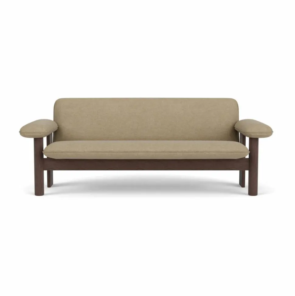 Brasilia soffa 2-sits Dark oak-Audo Bouclé 02