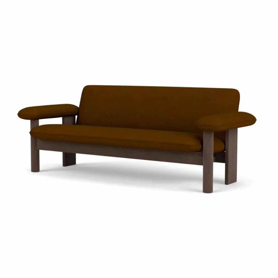 Brasilia soffa 2-sits Dark oak-Baru 0450