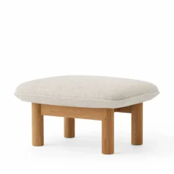 Brasilia fotpall tyg moss 011 grå ekstativ