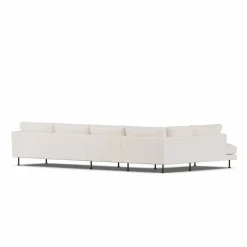 Bredhult soffa Caleido Beige 9600-svart stål 4-sits B2