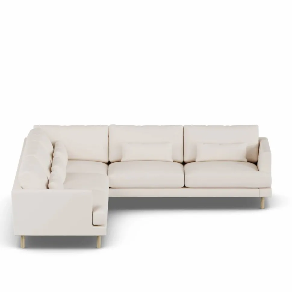 Bredhult soffa Caleido Beige 9600-vitoljad ek hörnsoffa F
