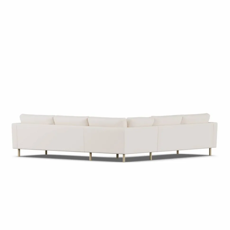 Bredhult soffa Caleido Beige 9600-vitoljad ek hörnsoffa F