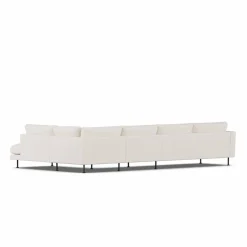 Bredhult soffa Caleido Beige 9600-svart stål 4-sits B1