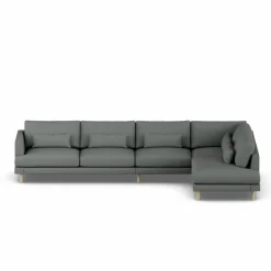 Bredhult soffa Caleido Grey 1240-vitoljad ek 4-sits B1