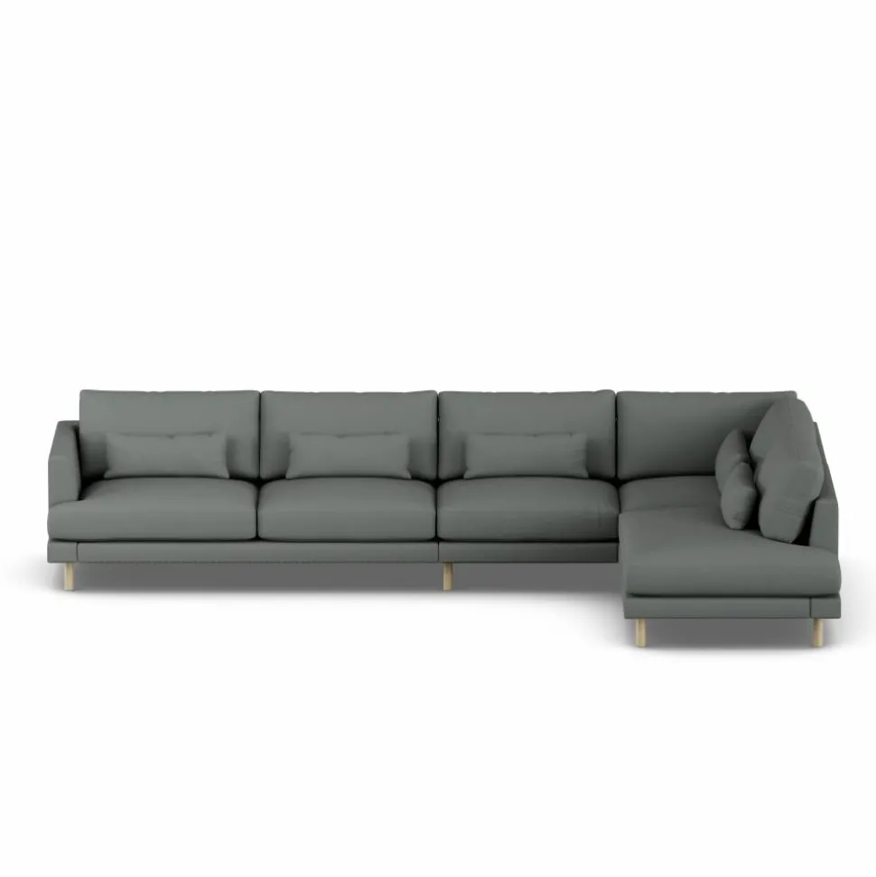 Bredhult soffa Caleido Grey 1240-vitoljad ek 4-sits B1