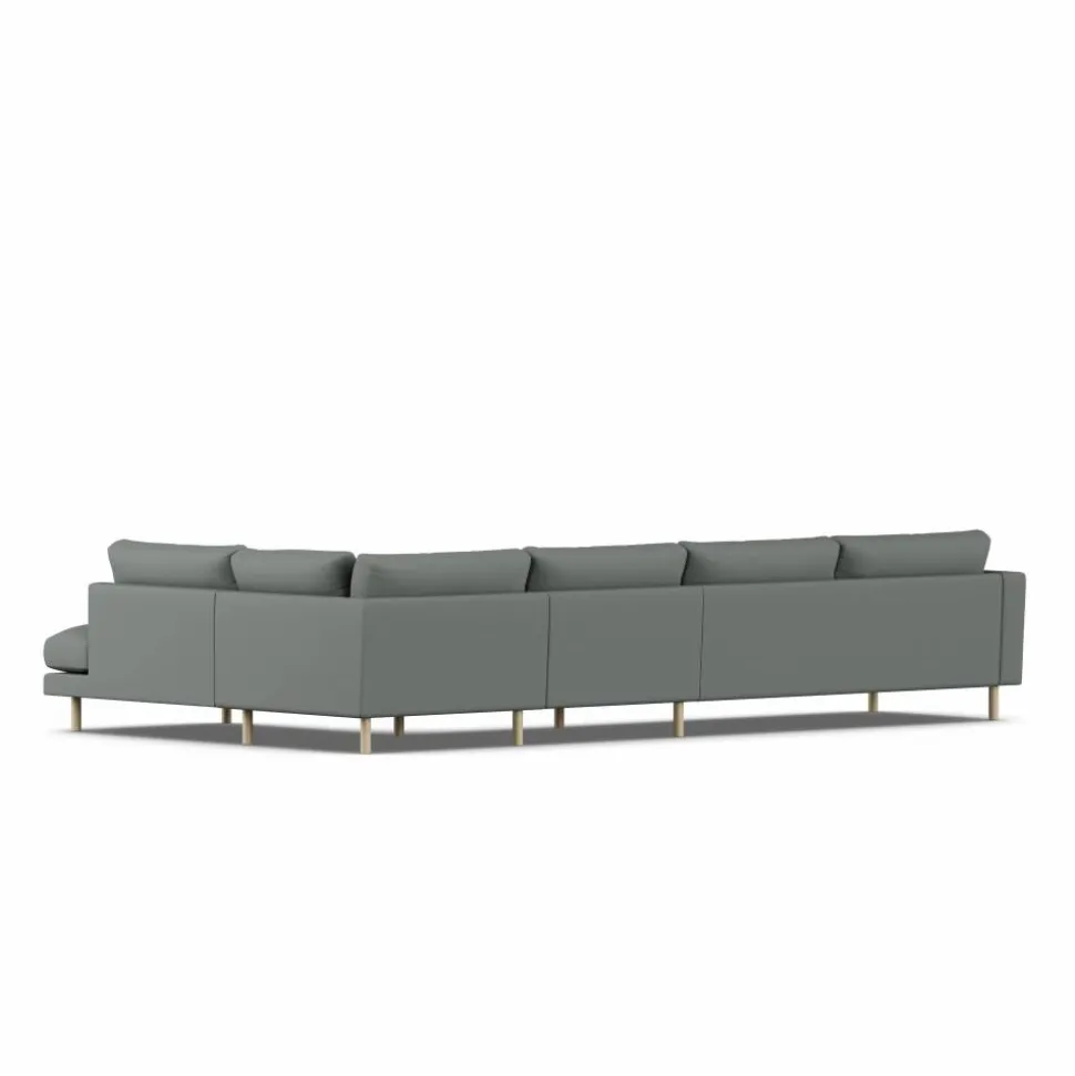 Bredhult soffa Caleido Grey 1240-vitoljad ek 4-sits B1