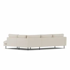 Bredhult soffa Jump Beige 1956-svart stål 3-sits A1