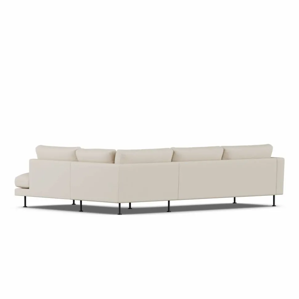 Bredhult soffa Jump Beige 1956-svart stål 3-sits A1
